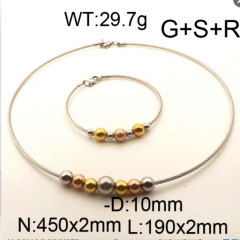 Stainless steel jewelry Necklace Bracelet Set Wholesale