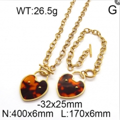 Stainless steel jewelry Necklace Bracelet Set Wholesale
