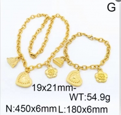 Stainless steel jewelry Necklace Bracelet Set Wholesale