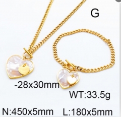 Stainless steel jewelry Necklace Bracelet Set Wholesale
