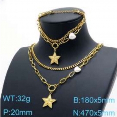 Stainless steel jewelry Necklace Bracelet Set Wholesale