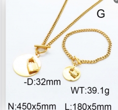 Stainless steel jewelry Necklace Bracelet Set Wholesale