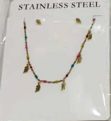 Stainless steel jewelry Necklace Earrings set Wholesale