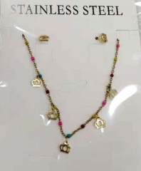 Stainless steel jewelry Necklace Earrings set Wholesale