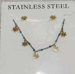 Stainless steel jewelry Necklace Earrings set Wholesale