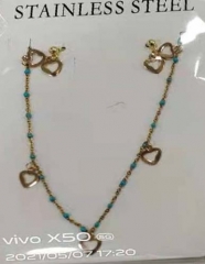 Stainless steel jewelry Necklace Earrings set Wholesale