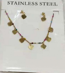 Stainless steel jewelry Necklace Earrings set Wholesale