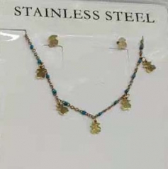 Stainless steel jewelry Necklace Earrings set Wholesale
