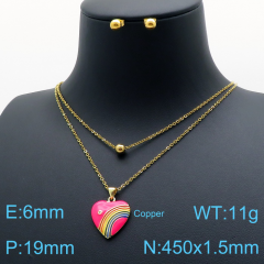 Stainless steel +copper jewelry Necklace  Earrings Wholesale