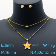 Stainless steel +copper jewelry Necklace  Earrings Wholesale