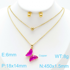 Stainless steel +copper jewelry Necklace  Earrings Wholesale