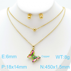 Stainless steel +copper jewelry Necklace  Earrings Wholesale