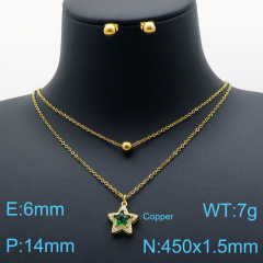Stainless steel +copper jewelry Necklace  Earrings Wholesale