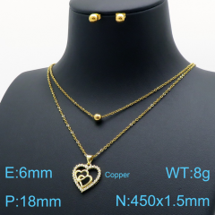 Stainless steel +copper jewelry Necklace  Earrings Wholesale