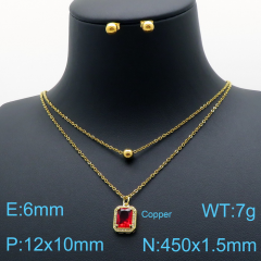 Stainless steel +copper jewelry Necklace  Earrings Wholesale