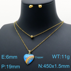 Stainless steel +copper jewelry Necklace  Earrings Wholesale
