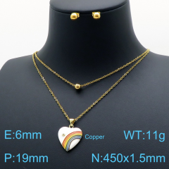 Stainless steel +copper jewelry Necklace  Earrings Wholesale