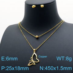 Stainless steel +copper jewelry Necklace  Earrings Wholesale