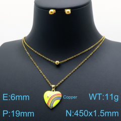 Stainless steel +copper jewelry Necklace  Earrings Wholesale