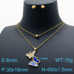 Stainless steel +copper jewelry Necklace  Earrings Wholesale