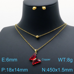 Stainless steel +copper jewelry Necklace  Earrings Wholesale