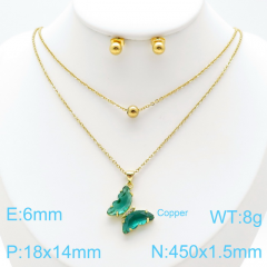 Stainless steel +copper jewelry Necklace  Earrings Wholesale