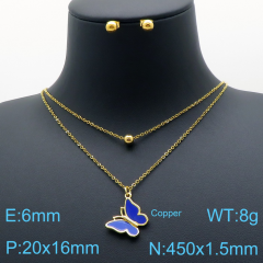Stainless steel +copper jewelry Necklace  Earrings Wholesale