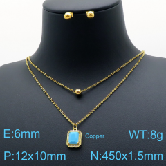 Stainless steel +copper jewelry Necklace  Earrings Wholesale