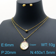 Stainless steel +copper jewelry Necklace  Earrings Wholesale
