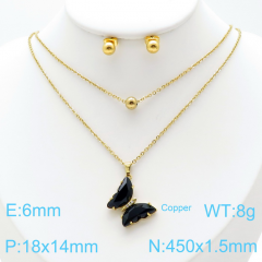 Stainless steel +copper jewelry Necklace  Earrings Wholesale
