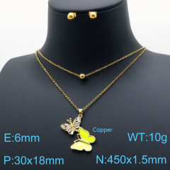 Stainless steel +copper jewelry Necklace  Earrings Wholesale