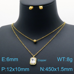 Stainless steel +copper jewelry Necklace  Earrings Wholesale