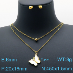 Stainless steel +copper jewelry Necklace  Earrings Wholesale