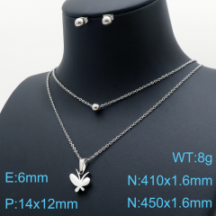 Stainless steel +copper jewelry Necklace  Earrings Wholesale