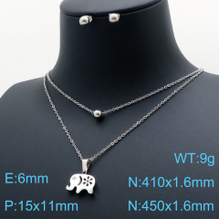 Stainless steel +copper jewelry Necklace  Earrings Wholesale