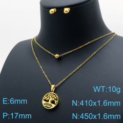 Stainless steel +copper jewelry Necklace  Earrings Wholesale