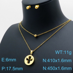 Stainless steel +copper jewelry Necklace  Earrings Wholesale