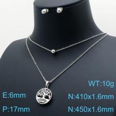 Stainless steel +copper jewelry Necklace  Earrings Wholesale
