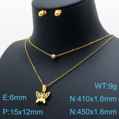 Stainless steel +copper jewelry Necklace  Earrings Wholesale