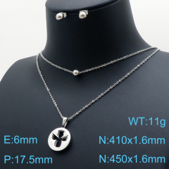 Stainless steel +copper jewelry Necklace  Earrings Wholesale