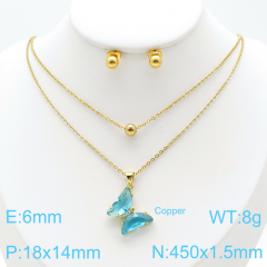 Stainless steel +copper jewelry Necklace  Earrings Wholesale