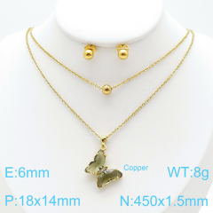 Stainless steel +copper jewelry Necklace  Earrings Wholesale