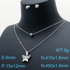 Stainless steel +copper jewelry Necklace  Earrings Wholesale