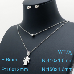 Stainless steel +copper jewelry Necklace  Earrings Wholesale