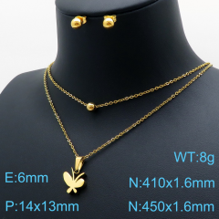 Stainless steel +copper jewelry Necklace  Earrings Wholesale