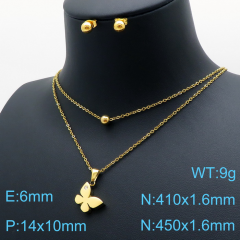 Stainless steel +copper jewelry Necklace  Earrings Wholesale