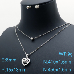 Stainless steel +copper jewelry Necklace  Earrings Wholesale