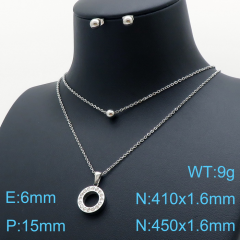 Stainless steel +copper jewelry Necklace  Earrings Wholesale
