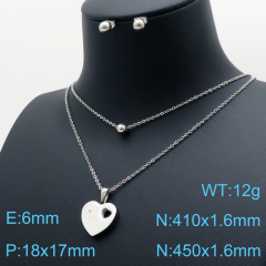 Stainless steel +copper jewelry Necklace  Earrings Wholesale