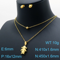 Stainless steel +copper jewelry Necklace  Earrings Wholesale